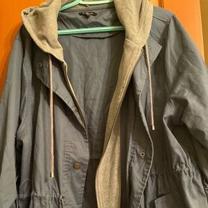 Blue and grey anorak size 3 jacket
